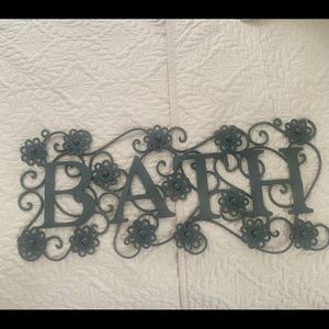 Metal bath sign